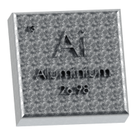 Aluminiums blok som viser aluminium i det periodiske system